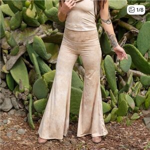 Warrior Within Tan Wide-leg Pants